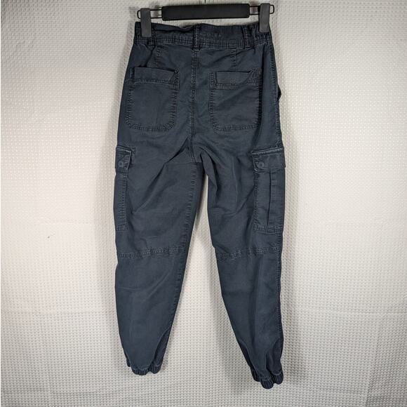 American Eagle Cargo Jogger Pants Women 2 Regular Navy Super Stretch 26x27 - Picture 2 of 4